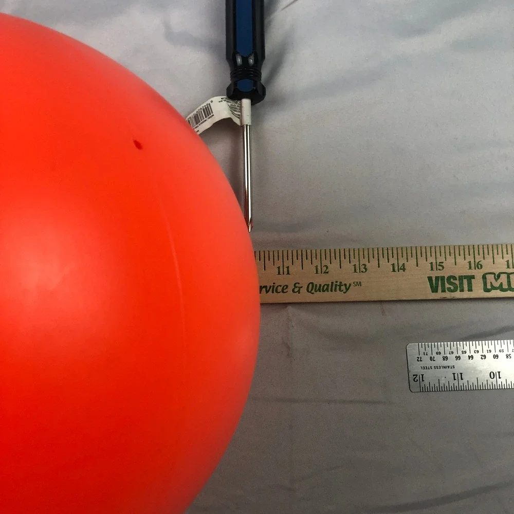 Virtually Indestructible Dog Ball 10 Inch Orange Hard Plastic Herding Toy USA
